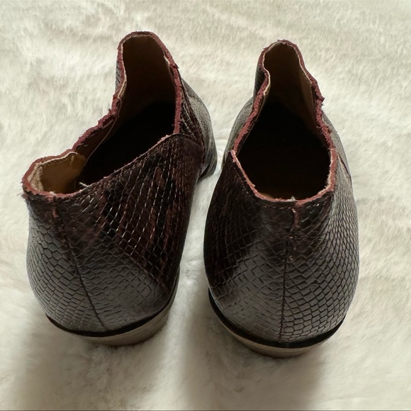 LUCKY BRAND Tabea Western Snake Leather Ankle Bootie Brown 7.5 - Picture 5 of 8